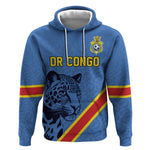 Custom DR Congo Football Hoodie Leopard Pride Heritage Edition