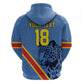 Custom DR Congo Football Hoodie Leopard Pride Heritage Edition