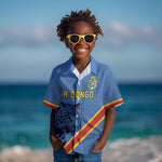Custom DR Congo Football Kid Hawaiian Shirt Leopard Pride Heritage Edition