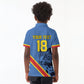 Custom DR Congo Football Kid Polo Shirt Leopard Pride Heritage Edition