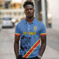 Custom DR Congo Football Polo Shirt Leopard Pride Heritage Edition
