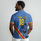 Custom DR Congo Football Polo Shirt Leopard Pride Heritage Edition LT18