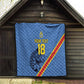 Custom DR Congo Football Quilt Leopard Pride Heritage Edition