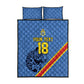 Custom DR Congo Football Quilt Bed Set Leopard Pride Heritage Edition