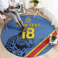 Custom DR Congo Football Round Carpet Leopard Pride Heritage Edition