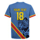 Custom DR Congo Football Rugby Jersey Leopard Pride Heritage Edition