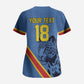 Custom DR Congo Football Scrub Top Leopard Pride Heritage Edition
