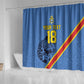Custom DR Congo Football Shower Curtain Leopard Pride Heritage Edition