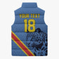 Custom DR Congo Football Sleeveless Puffer Jacket Leopard Pride Heritage Edition