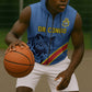 Custom DR Congo Football Sleeveless Zip Hoodie Leopard Pride Heritage Edition