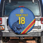 Custom DR Congo Football Spare Tire Cover Leopard Pride Heritage Edition
