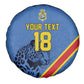 Custom DR Congo Football Spare Tire Cover Leopard Pride Heritage Edition