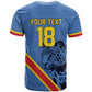 Custom DR Congo Football T shirt Leopard Pride Heritage Edition