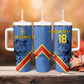 Custom DR Congo Football Tumbler With Handle Leopard Pride Heritage Edition
