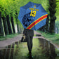 Custom DR Congo Football Umbrella Leopard Pride Heritage Edition