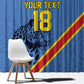 Custom DR Congo Football Window Curtain Leopard Pride Heritage Edition