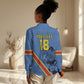 Custom DR Congo Football Women Casual Shirt Leopard Pride Heritage Edition