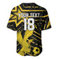 Custom Ghana Football Baseball Jersey Golden Black Star Eagle Heritage