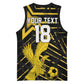 Custom Ghana Football Basketball Jersey Golden Black Star Eagle Heritage