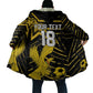 Custom Ghana Football Cloak Golden Black Star Eagle Heritage