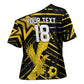 Custom Ghana Football Cross Shoulder Shirt Golden Black Star Eagle Heritage
