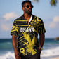 Custom Ghana Football Hawaiian Shirt Golden Black Star Eagle Heritage LT18