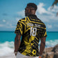 Custom Ghana Football Hawaiian Shirt Golden Black Star Eagle Heritage LT18