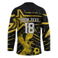 Custom Ghana Football Hockey Jersey Golden Black Star Eagle Heritage