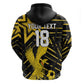 Custom Ghana Football Hoodie Golden Black Star Eagle Heritage