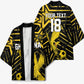 Custom Ghana Football Kimono Golden Black Star Eagle Heritage