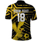 Custom Ghana Football Polo Shirt Golden Black Star Eagle Heritage
