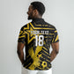 Custom Ghana Football Polo Shirt Golden Black Star Eagle Heritage LT18