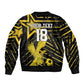 Custom Ghana Football Sleeve Zip Bomber Jacket Golden Black Star Eagle Heritage