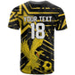 Custom Ghana Football T shirt Golden Black Star Eagle Heritage