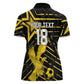 Custom Ghana Football Women Polo Shirt Golden Black Star Eagle Heritage