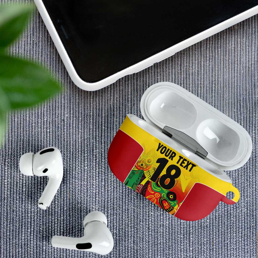Custom Guyana Football Pride AirPods Case Golden Jaguars Go Champion - Yellow