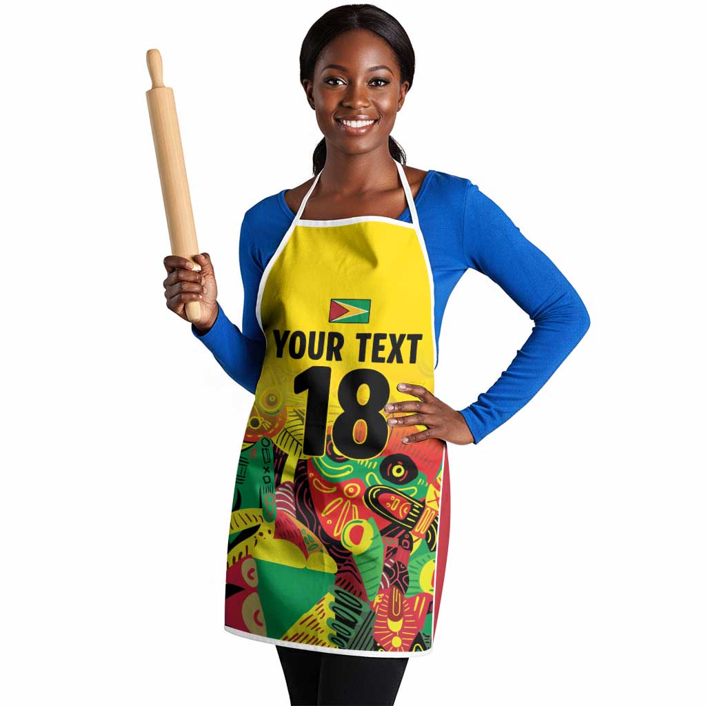 Custom Guyana Football Pride Apron Golden Jaguars Go Champion - Yellow