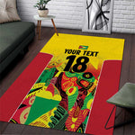Custom Guyana Football Pride Area Rug Golden Jaguars Go Champion - Yellow - African Pride