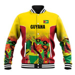 Custom Guyana Football Pride Baseball Jacket Golden Jaguars Go Champion - Yellow - African Pride