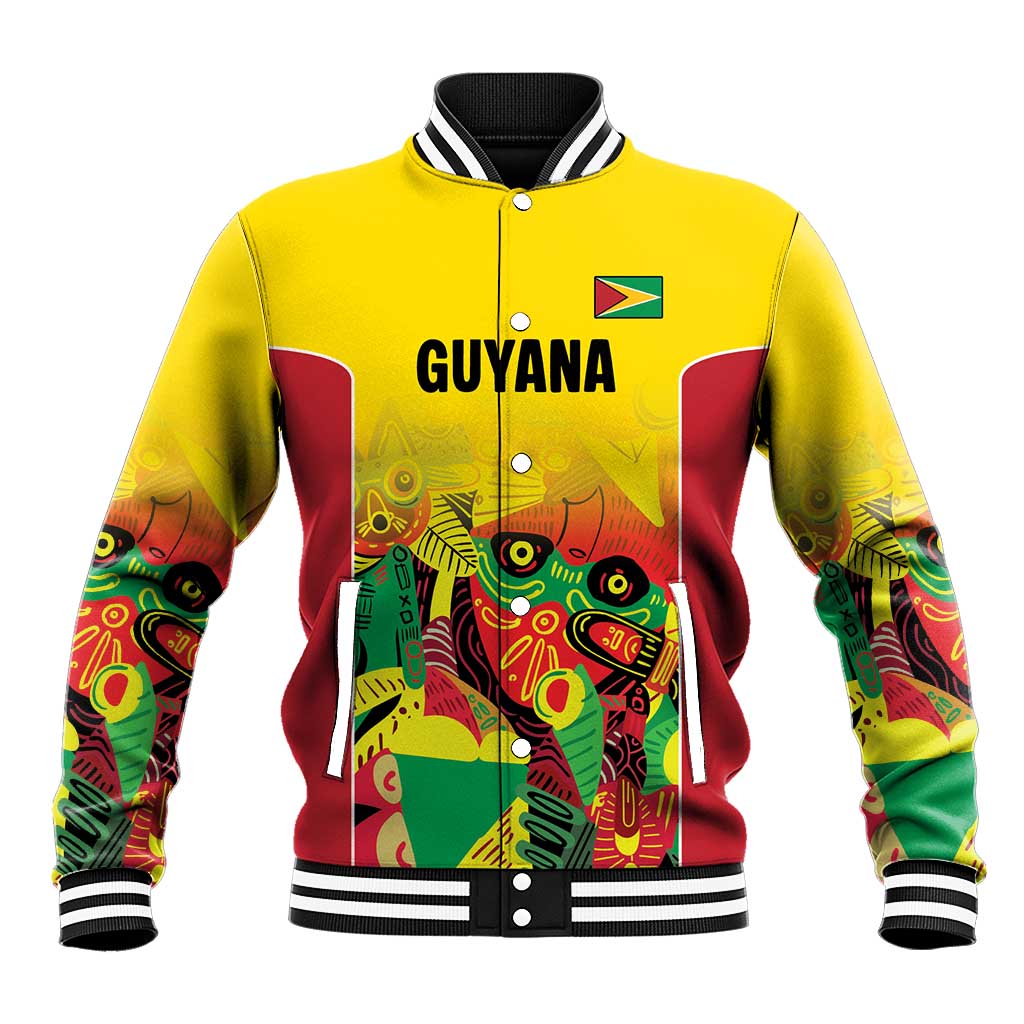 Custom Guyana Football Pride Baseball Jacket Golden Jaguars Go Champion - Yellow - African Pride
