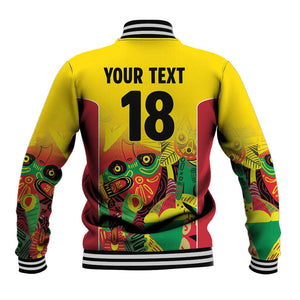 Custom Guyana Football Pride Baseball Jacket Golden Jaguars Go Champion - Yellow - African Pride