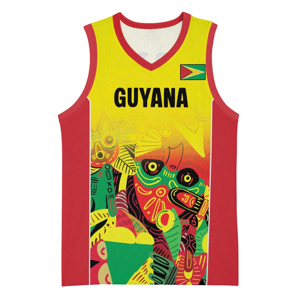 Custom Guyana Football Pride Basketball Jersey Golden Jaguars Go Champion - Yellow - African Pride