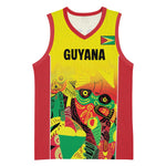 Custom Guyana Football Pride Basketball Jersey Golden Jaguars Go Champion - Yellow - African Pride
