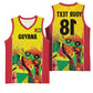 Custom Guyana Football Pride Basketball Jersey Golden Jaguars Go Champion - Yellow - African Pride