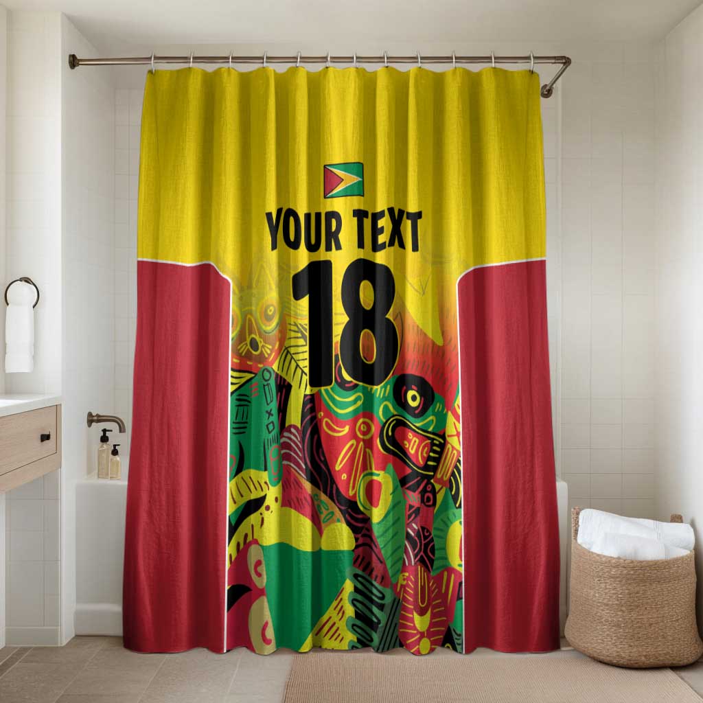 Custom Guyana Football Pride Bathroom Set Golden Jaguars Go Champion - Yellow