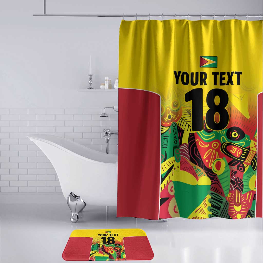 Custom Guyana Football Pride Bathroom Set Golden Jaguars Go Champion - Yellow