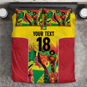 Custom Guyana Football Pride Bedding Set Golden Jaguars Go Champion - Yellow - African Pride