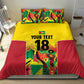Custom Guyana Football Pride Bedding Set Golden Jaguars Go Champion - Yellow - African Pride
