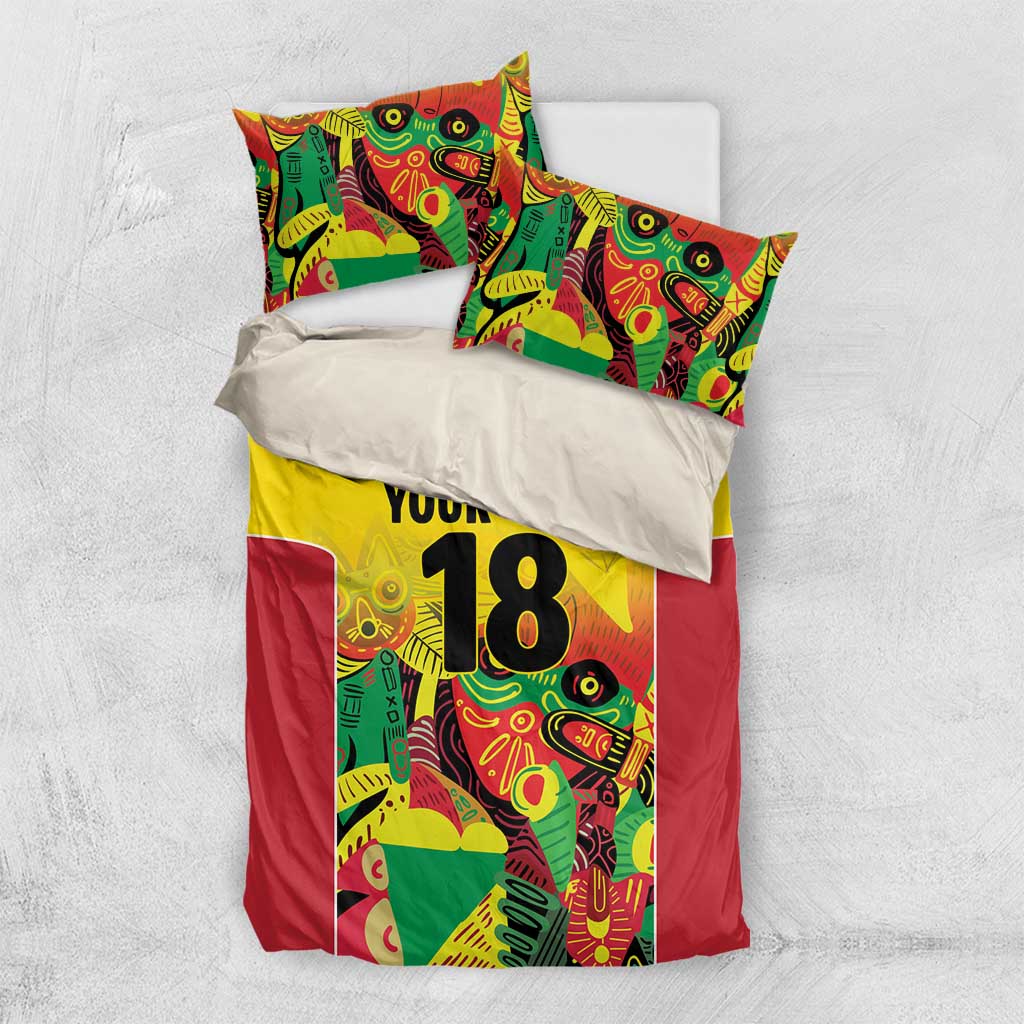 Custom Guyana Football Pride Bedding Set Golden Jaguars Go Champion - Yellow - African Pride