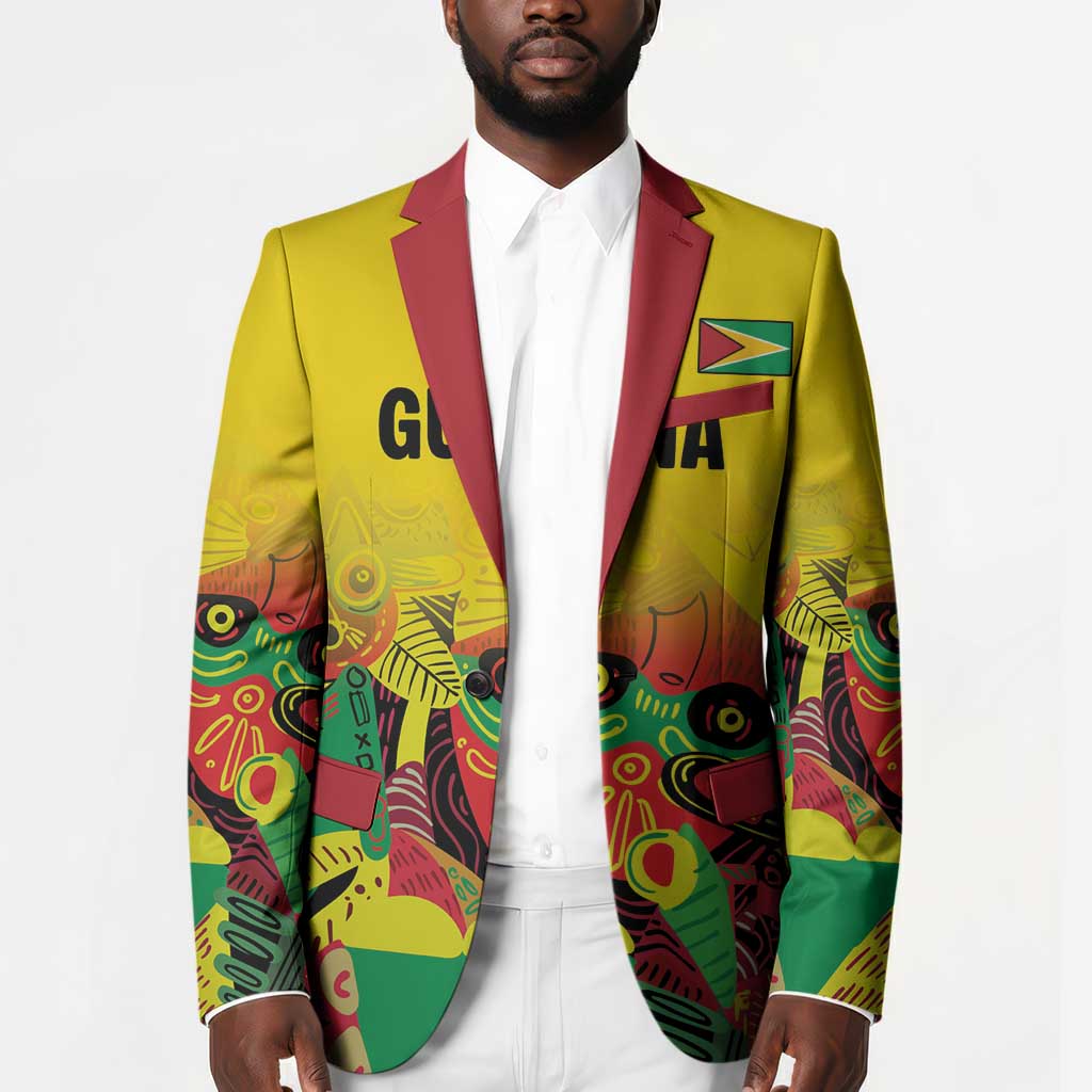 Custom Guyana Football Pride Blazer Golden Jaguars Go Champion - Yellow
